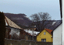 Hájska skala z dediny Hájska skala z dediny
